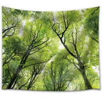 Wall26 - Tree Tops in the Forest - Fabric Tapestry, Home Decor - 68x80 inches   123310039556
